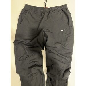 Nike Athletic Dept Black Jogger Pants" Mesh Lining Zippered Pockets